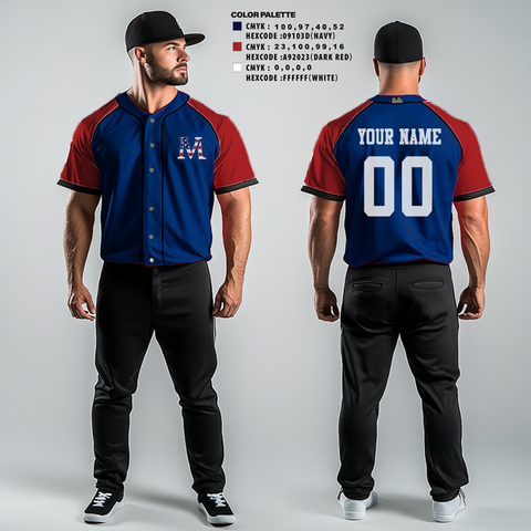 Full Button Baseball Jersey, Veterans Memorial Eagles, Baseball, Teamtime, Team time, sublimation, custom sports apparel, team uniforms, spirit wear, spiritwear, sports uniforms, custom shirts, team store, custom team store, fundraiser sports, apparel fundraiser