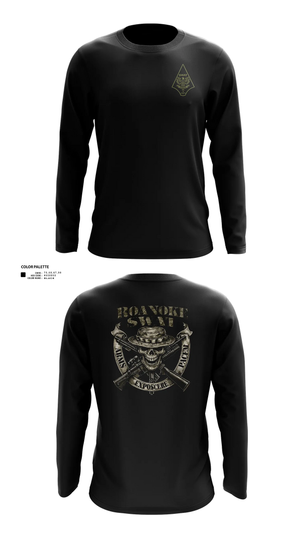 Long Sleeve Performance Shirt, Roanoke SWAT, Police, Teamtime, Team time, sublimation, custom sports apparel, team uniforms, spirit wear, spiritwear, sports uniforms, custom shirts, team store, custom team store, fundraiser sports, apparel fundraiser