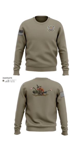 Crew Neck Sweatshirt, 3-6 Fox Co., Army, Teamtime, Team time, sublimation, custom sports apparel, team uniforms, spirit wear, spiritwear, sports uniforms, custom shirts, team store, custom team store, fundraiser sports, apparel fundraiser