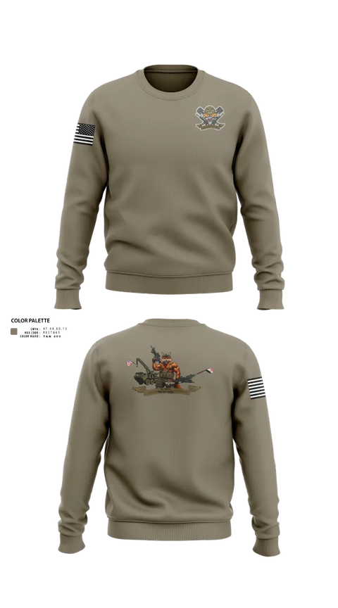 Crew Neck Sweatshirt, 3-6 Fox Co., Army, Teamtime, Team time, sublimation, custom sports apparel, team uniforms, spirit wear, spiritwear, sports uniforms, custom shirts, team store, custom team store, fundraiser sports, apparel fundraiser