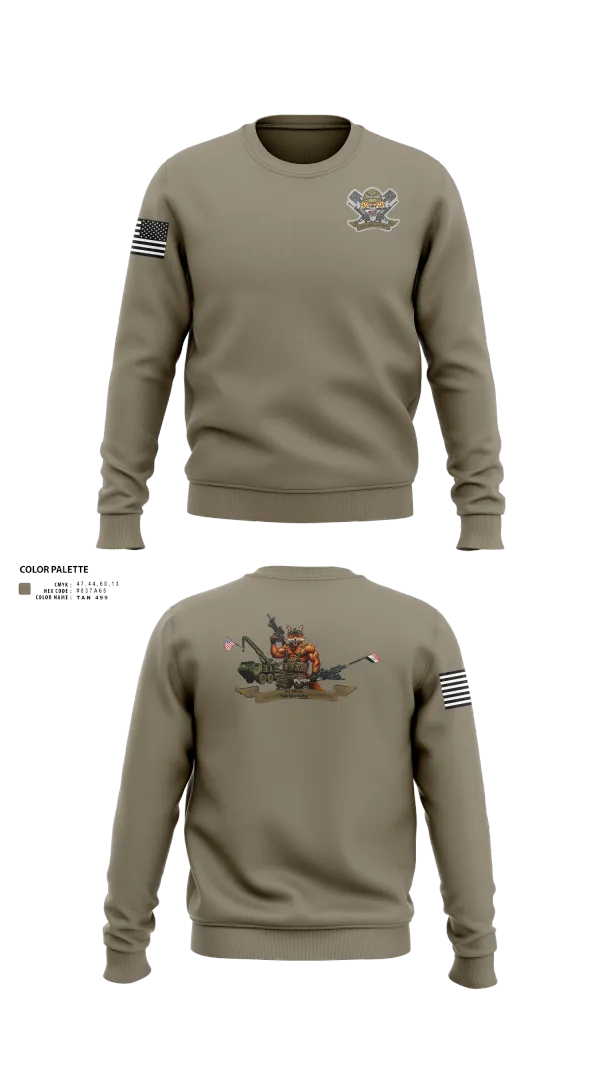 Crew Neck Sweatshirt, 3-6 Fox Co., Army, Teamtime, Team time, sublimation, custom sports apparel, team uniforms, spirit wear, spiritwear, sports uniforms, custom shirts, team store, custom team store, fundraiser sports, apparel fundraiser