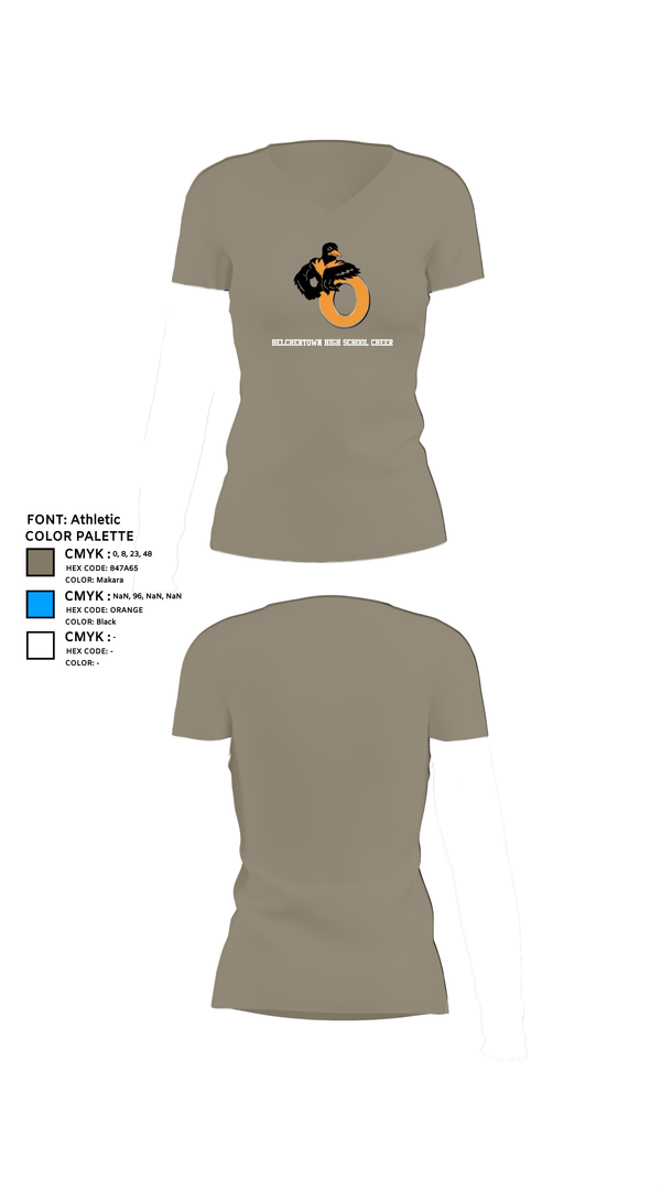 Womens Short Sleeve Vneck Shirt, Belchertown High School Cheer, Cheer, Teamtime, Team time, sublimation, custom sports apparel, team uniforms, spirit wear, spiritwear, sports uniforms, custom shirts, team store, custom team store, fundraiser sports, apparel fundraiser