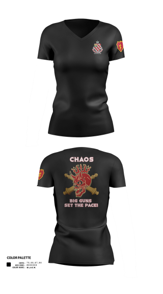 Womens Short Sleeve Vneck Shirt, C/1-8 FA, Army, Teamtime, Team time, sublimation, custom sports apparel, team uniforms, spirit wear, spiritwear, sports uniforms, custom shirts, team store, custom team store, fundraiser sports, apparel fundraiser