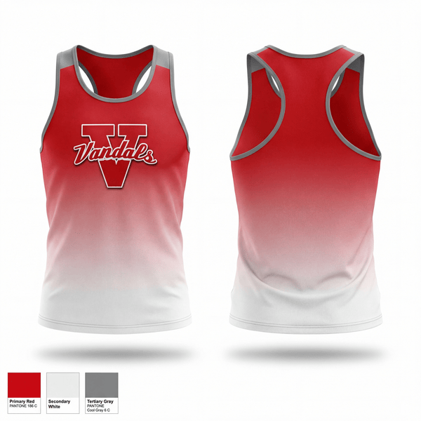 Mens Track Singlet, Vandalia Vandals, Track & Field, Teamtime, Team time, sublimation, custom sports apparel, team uniforms, spirit wear, spiritwear, sports uniforms, custom shirts, team store, custom team store, fundraiser sports, apparel fundraiser