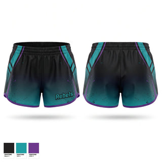 Womens Shorts, Rebels, Baseball, Teamtime, Team time, sublimation, custom sports apparel, team uniforms, spirit wear, spiritwear, sports uniforms, custom shirts, team store, custom team store, fundraiser sports, apparel fundraiser