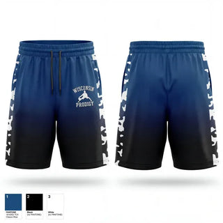 Mens Reversible Basketball Shorts, Wisconsin Prodigy, Men's Basketball, Teamtime, Team time, sublimation, custom sports apparel, team uniforms, spirit wear, spiritwear, sports uniforms, custom shirts, team store, custom team store, fundraiser sports, apparel fundraiser
