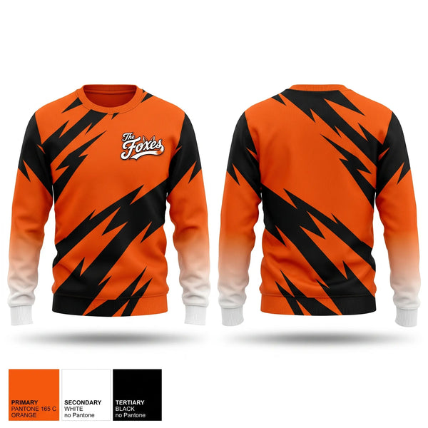 Crew Neck Sweatshirt, Foxes Fastpitch, Softball, Teamtime, Team time, sublimation, custom sports apparel, team uniforms, spirit wear, spiritwear, sports uniforms, custom shirts, team store, custom team store, fundraiser sports, apparel fundraiser