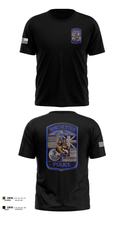 Winchester Police K9 Unit 67767754 Short Sleeve Performance Shirt - 2