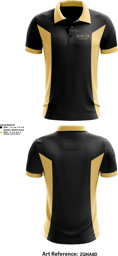 Rise Up Dance Academy 21262167 Short Sleeve Performance Polo - 1