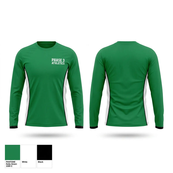 Long Sleeve Performance Shirt, Phase 3 Athletics, Track & Field, Teamtime, Team time, sublimation, custom sports apparel, team uniforms, spirit wear, spiritwear, sports uniforms, custom shirts, team store, custom team store, fundraiser sports, apparel fundraiser