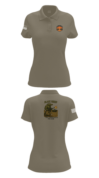 Womens Short Sleeve Performance Polo, 4th Assault Amphibian Battalion, Company B, , Teamtime, Team time, sublimation, custom sports apparel, team uniforms, spirit wear, spiritwear, sports uniforms, custom shirts, team store, custom team store, fundraiser sports, apparel fundraiser