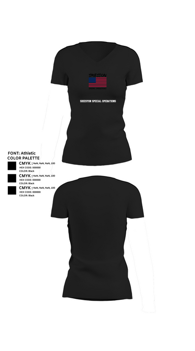Sikeston Special operations 6321266 Women's Short Sleeve V-neck Shirt - 23