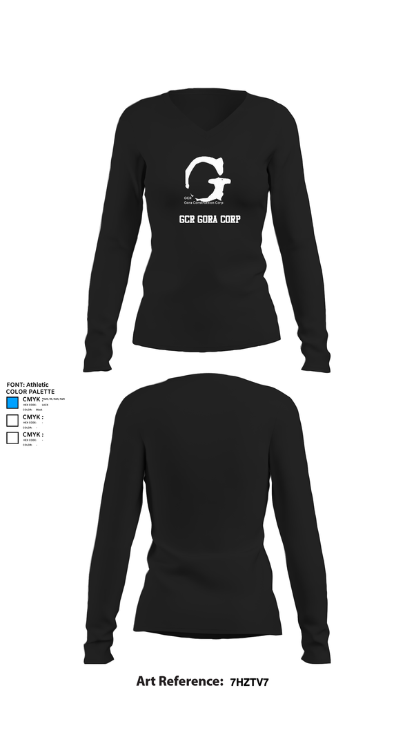 Womens Long Sleeve Vneck Shirt, GCR Gora Corp, , Teamtime, Team time, sublimation, custom sports apparel, team uniforms, spirit wear, spiritwear, sports uniforms, custom shirts, team store, custom team store, fundraiser sports, apparel fundraiser