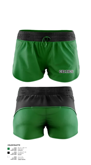 Womens Shorts, Celtics, Softball, Teamtime, Team time, sublimation, custom sports apparel, team uniforms, spirit wear, spiritwear, sports uniforms, custom shirts, team store, custom team store, fundraiser sports, apparel fundraiser