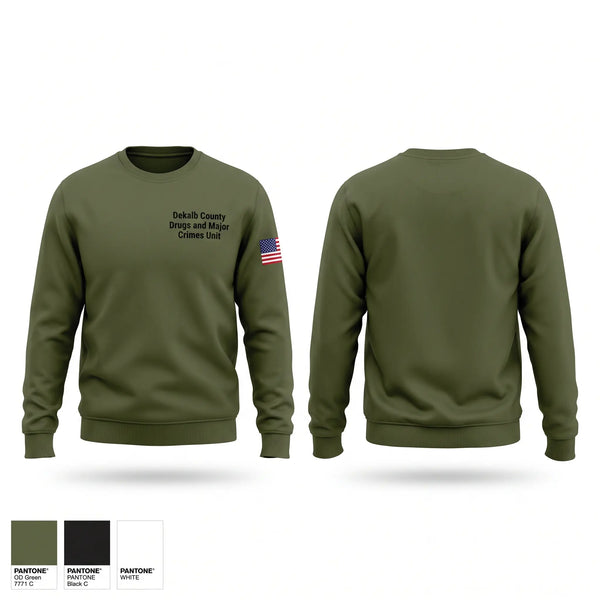 Crew Neck Sweatshirt, Dekalb County Drugs and Major Crimes Unit, Police, Teamtime, Team time, sublimation, custom sports apparel, team uniforms, spirit wear, spiritwear, sports uniforms, custom shirts, team store, custom team store, fundraiser sports, apparel fundraiser