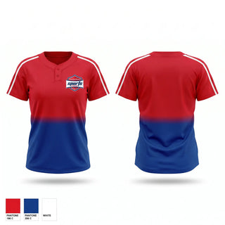 Two Button Softball Jersey, SWSA, Softball, Teamtime, Team time, sublimation, custom sports apparel, team uniforms, spirit wear, spiritwear, sports uniforms, custom shirts, team store, custom team store, fundraiser sports, apparel fundraiser