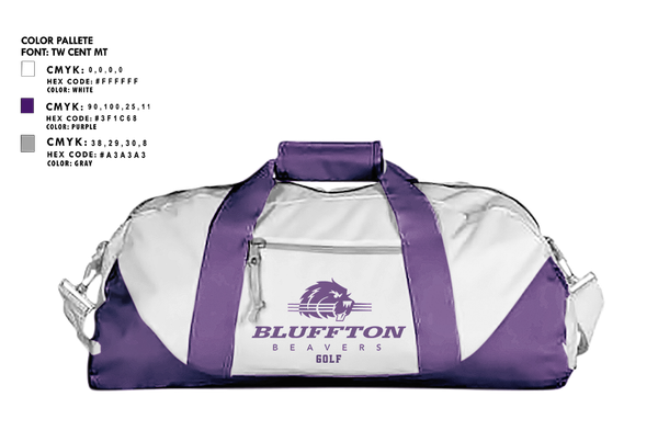Duffle Bag, Bluffton University, Golf, Teamtime, Team time, sublimation, custom sports apparel, team uniforms, spirit wear, spiritwear, sports uniforms, custom shirts, team store, custom team store, fundraiser sports, apparel fundraiser