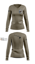 SDVT1 16421218 Women's Long Sleeve V-neck Shirt - 1