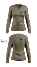 SDVT1 16421218 Women's Long Sleeve V-neck Shirt - 1