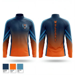 Quarter Zip Jacket, Wolcott Wolves, Track & Field, Teamtime, Team time, sublimation, custom sports apparel, team uniforms, spirit wear, spiritwear, sports uniforms, custom shirts, team store, custom team store, fundraiser sports, apparel fundraiser