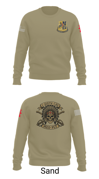 1-105th cavalry 36351622 Crew Neck Sweatshirt - 85