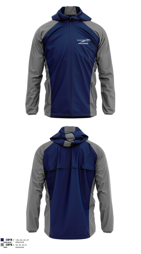 Windbreaker, NAPA, Men's Soccer, Teamtime, Team time, sublimation, custom sports apparel, team uniforms, spirit wear, spiritwear, sports uniforms, custom shirts, team store, custom team store, fundraiser sports, apparel fundraiser