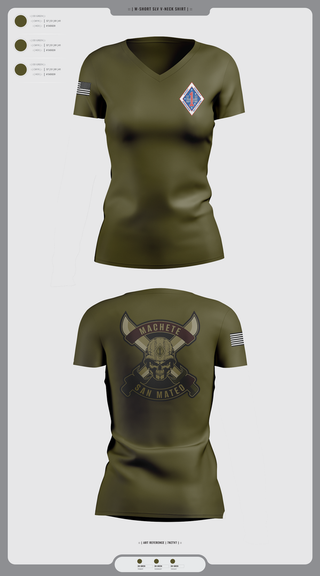 Womens Short Sleeve Vneck Shirt, 1st Combat Engineer Battalion, , Teamtime, Team time, sublimation, custom sports apparel, team uniforms, spirit wear, spiritwear, sports uniforms, custom shirts, team store, custom team store, fundraiser sports, apparel fundraiser