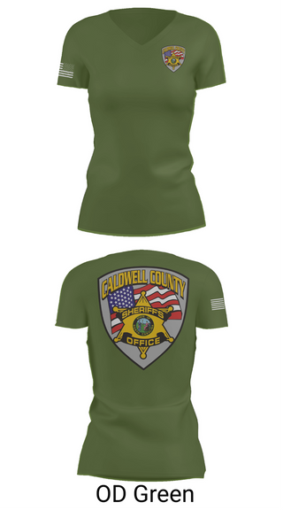 Womens Short Sleeve Vneck Shirt, Caldwell County Sheriff's Office, , Teamtime, Team time, sublimation, custom sports apparel, team uniforms, spirit wear, spiritwear, sports uniforms, custom shirts, team store, custom team store, fundraiser sports, apparel fundraiser