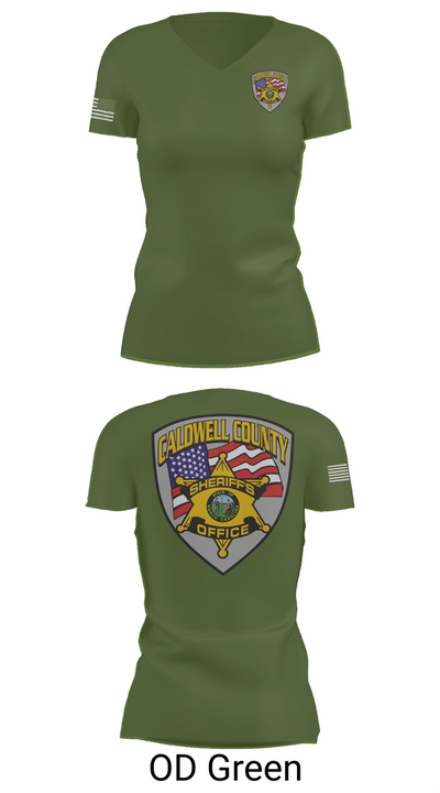 Caldwell County Sheriff's Office 64628956 Women's Short Sleeve V-neck Shirt - 46