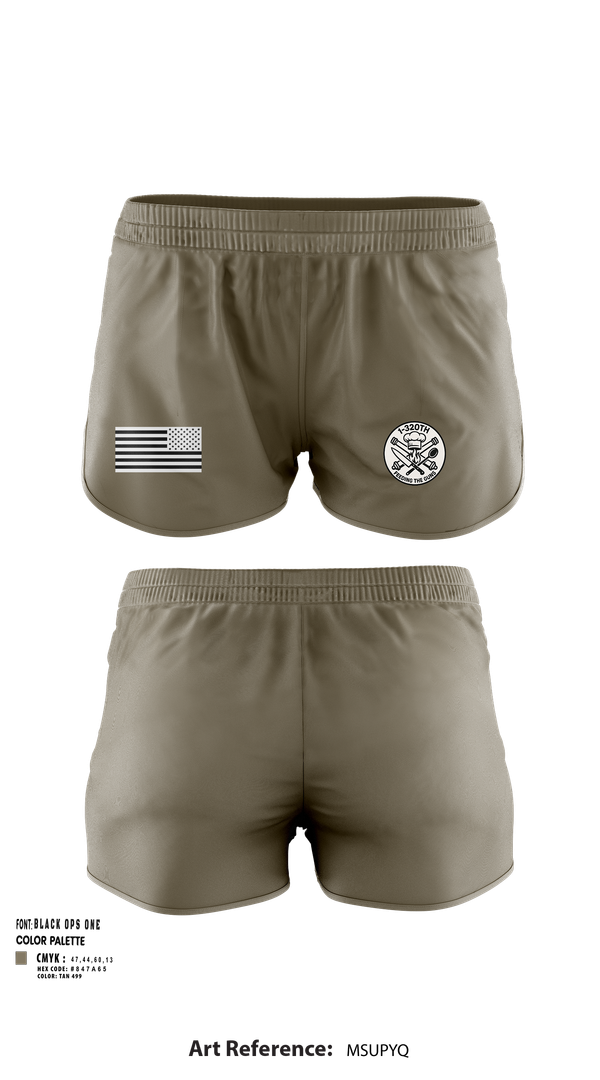 Ranger Panties, 1-320th, , Teamtime, Team time, sublimation, custom sports apparel, team uniforms, spirit wear, spiritwear, sports uniforms, custom shirts, team store, custom team store, fundraiser sports, apparel fundraiser