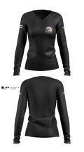 Inteligencia San Juan 93190518 Women's Long Sleeve V-neck Shirt - 1