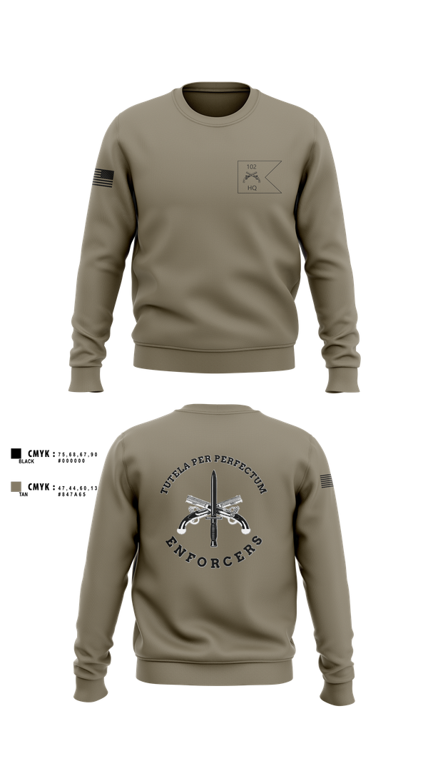 Crew Neck Sweatshirt, HHC, 102d MP BN, National Guard, Teamtime, Team time, sublimation, custom sports apparel, team uniforms, spirit wear, spiritwear, sports uniforms, custom shirts, team store, custom team store, fundraiser sports, apparel fundraiser