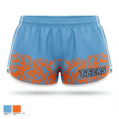 Womens Shorts, 66ers, Baseball, Teamtime, Team time, sublimation, custom sports apparel, team uniforms, spirit wear, spiritwear, sports uniforms, custom shirts, team store, custom team store, fundraiser sports, apparel fundraiser