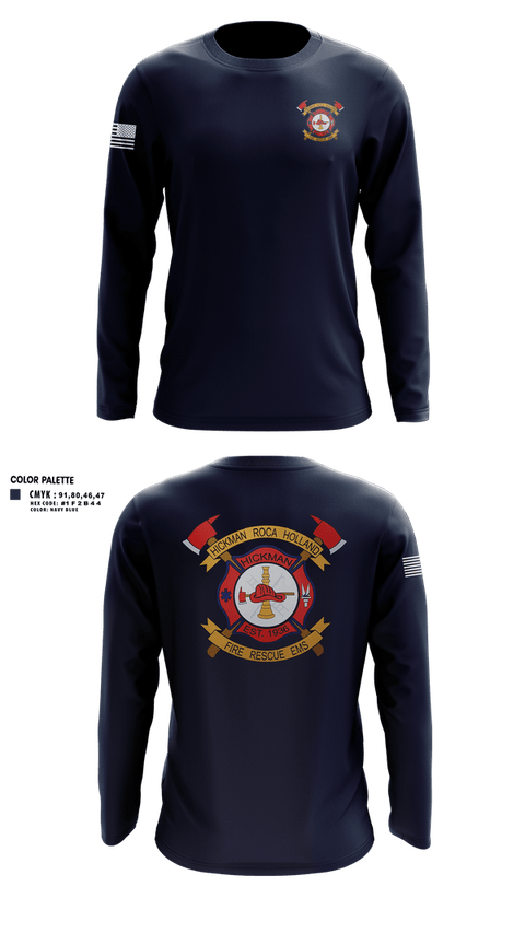 Long Sleeve Performance Shirt, Hickman Fire and Rescue, Fire Department, Teamtime, Team time, sublimation, custom sports apparel, team uniforms, spirit wear, spiritwear, sports uniforms, custom shirts, team store, custom team store, fundraiser sports, apparel fundraiser