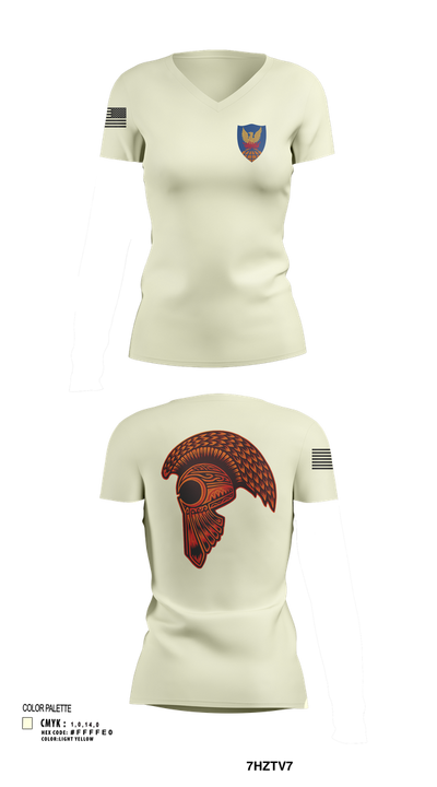 HHC, 311th (T)SC 14853900 Women's Short Sleeve V-neck Shirt - 103