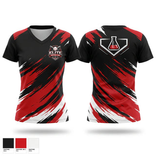 Womens Short Sleeve Vneck Shirt, Elite Swing Lab, Baseball, Teamtime, Team time, sublimation, custom sports apparel, team uniforms, spirit wear, spiritwear, sports uniforms, custom shirts, team store, custom team store, fundraiser sports, apparel fundraiser
