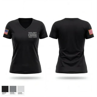 Womens Short Sleeve Vneck Shirt, Violent Crime Task Force, Police, Teamtime, Team time, sublimation, custom sports apparel, team uniforms, spirit wear, spiritwear, sports uniforms, custom shirts, team store, custom team store, fundraiser sports, apparel fundraiser