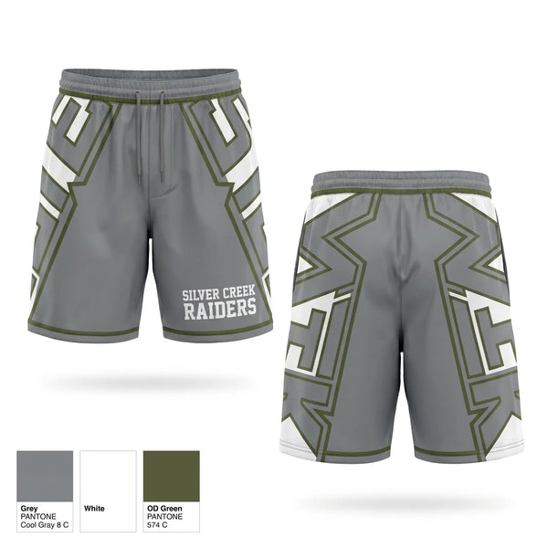 Athletic Shorts With Pockets, Silver Creek Raiders, Tennis, Teamtime, Team time, sublimation, custom sports apparel, team uniforms, spirit wear, spiritwear, sports uniforms, custom shirts, team store, custom team store, fundraiser sports, apparel fundraiser