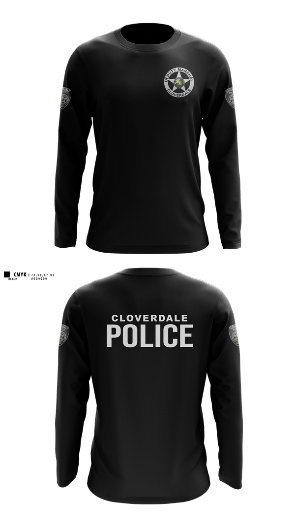 Long Sleeve Performance Shirt, Cloverdale police department, Police, Teamtime, Team time, sublimation, custom sports apparel, team uniforms, spirit wear, spiritwear, sports uniforms, custom shirts, team store, custom team store, fundraiser sports, apparel fundraiser