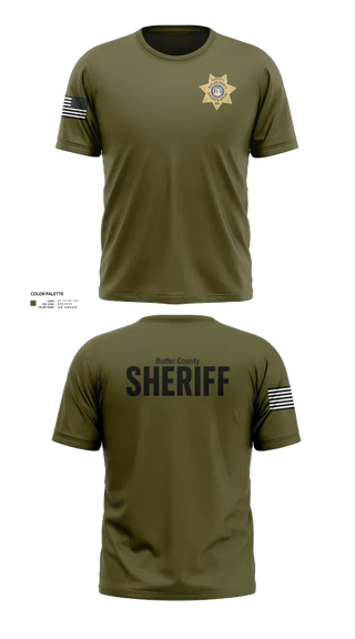 Old School Cotton Feel Shirt, Butler County Sheriff’s Department, Police, Teamtime, Team time, sublimation, custom sports apparel, team uniforms, spirit wear, spiritwear, sports uniforms, custom shirts, team store, custom team store, fundraiser sports, apparel fundraiser