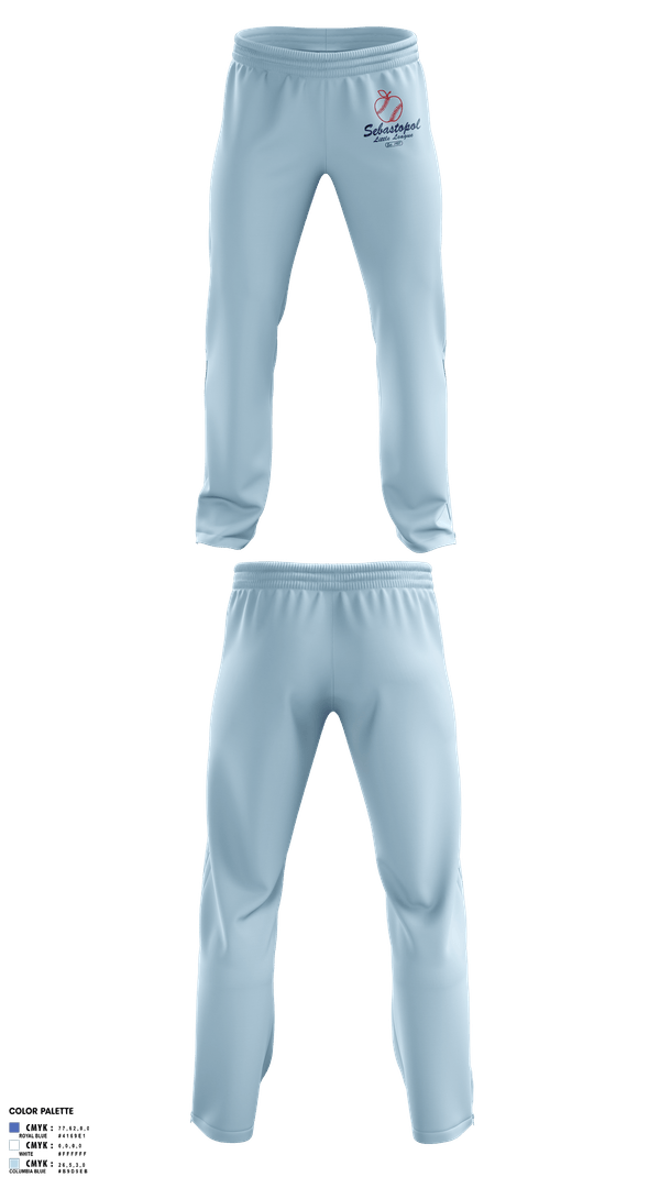 Sweatpants, Sebastopol Little League, Baseball, Teamtime, Team time, sublimation, custom sports apparel, team uniforms, spirit wear, spiritwear, sports uniforms, custom shirts, team store, custom team store, fundraiser sports, apparel fundraiser