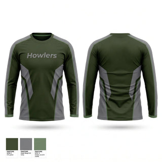 Long Sleeve Performance Shirt, Howlers, Baseball, Teamtime, Team time, sublimation, custom sports apparel, team uniforms, spirit wear, spiritwear, sports uniforms, custom shirts, team store, custom team store, fundraiser sports, apparel fundraiser