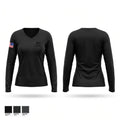 GMR Georgia Honor Guard 55401416 Women's Long Sleeve V-neck Shirt - 1