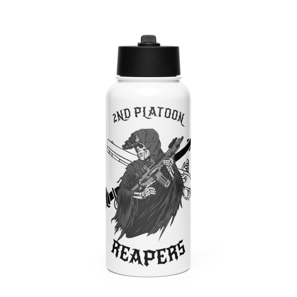984 MP CO 2nd Platoon Stainless Steel Water Bottle with a Straw Lid