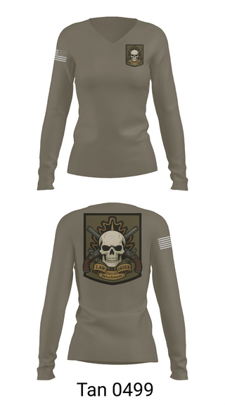 Womens Long Sleeve Vneck Shirt, 430th MP Detachment, , Teamtime, Team time, sublimation, custom sports apparel, team uniforms, spirit wear, spiritwear, sports uniforms, custom shirts, team store, custom team store, fundraiser sports, apparel fundraiser