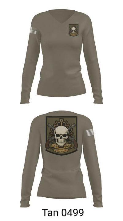 430th MP Detachment 58088403 Women's Long Sleeve V-neck Shirt - 77