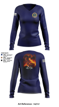 900 Division 83535316 Women's Long Sleeve V-neck Shirt - 105