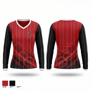 Womens Long Sleeve Vneck Shirt, Lady O Dawgs, Softball, Teamtime, Team time, sublimation, custom sports apparel, team uniforms, spirit wear, spiritwear, sports uniforms, custom shirts, team store, custom team store, fundraiser sports, apparel fundraiser