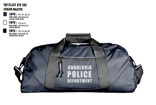 Duffle Bag, Andalusia Police Department, Police, Teamtime, Team time, sublimation, custom sports apparel, team uniforms, spirit wear, spiritwear, sports uniforms, custom shirts, team store, custom team store, fundraiser sports, apparel fundraiser