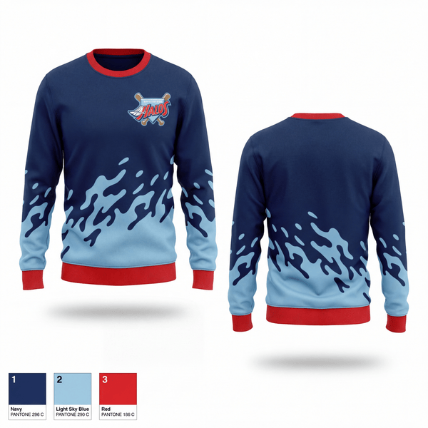 Crew Neck Sweatshirt, MP Halos, Baseball, Teamtime, Team time, sublimation, custom sports apparel, team uniforms, spirit wear, spiritwear, sports uniforms, custom shirts, team store, custom team store, fundraiser sports, apparel fundraiser
